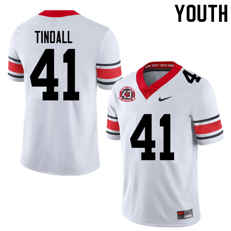 2020 Youth #41 Channing Tindall Georgia Bulldogs 1980 National Champions 40th Anniversary College Fo